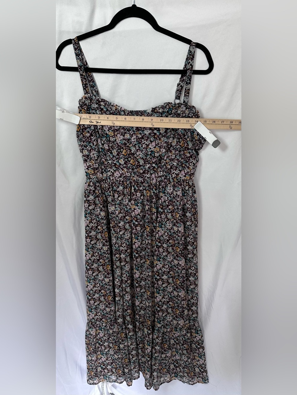 Torrid Chiffon Sleeveless Tiered Floral Midi Dress Size 1 - Picture 10 of 15